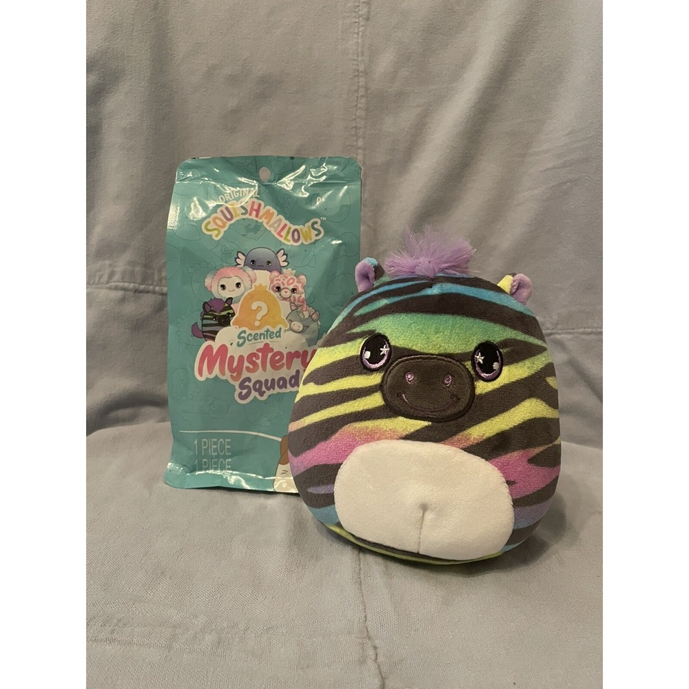 NEW Squishmallows 5" Soft Scented Plush Stuffed Animal - Rainbow Zebra